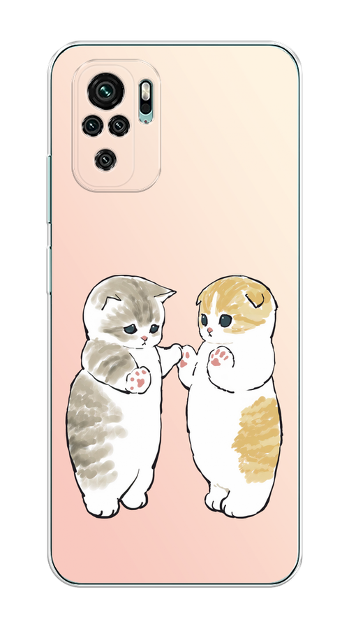 

Чехол на Xiaomi Redmi Note 10/Note 10S/Poco M5s "Пухлые котики", Розовый;бежевый;серый, 316250-1