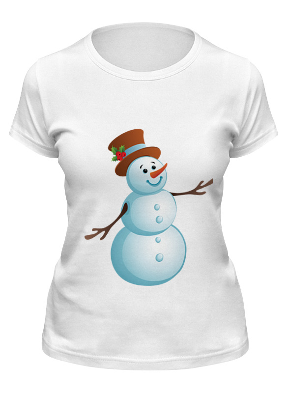 

Футболка женская Printio Веселый мультяшный снеговик.новый год. белая 2XL, Белый, Веселый мультяшный снеговик.новый год.