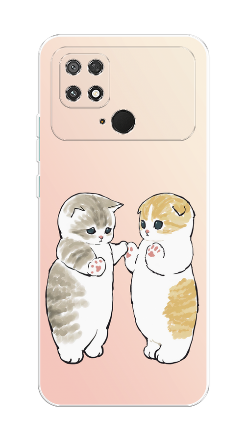 

Чехол на Xiaomi Poco C40 "Пухлые котики", Розовый;бежевый;серый, 315850-1