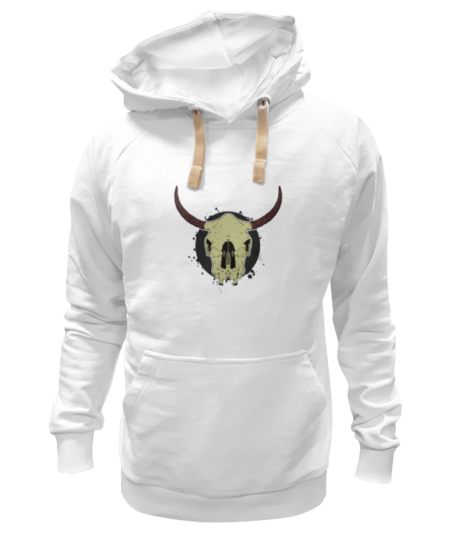 

Худи унисекс Printio Skull bull белое 2XL, Белый, Skull bull