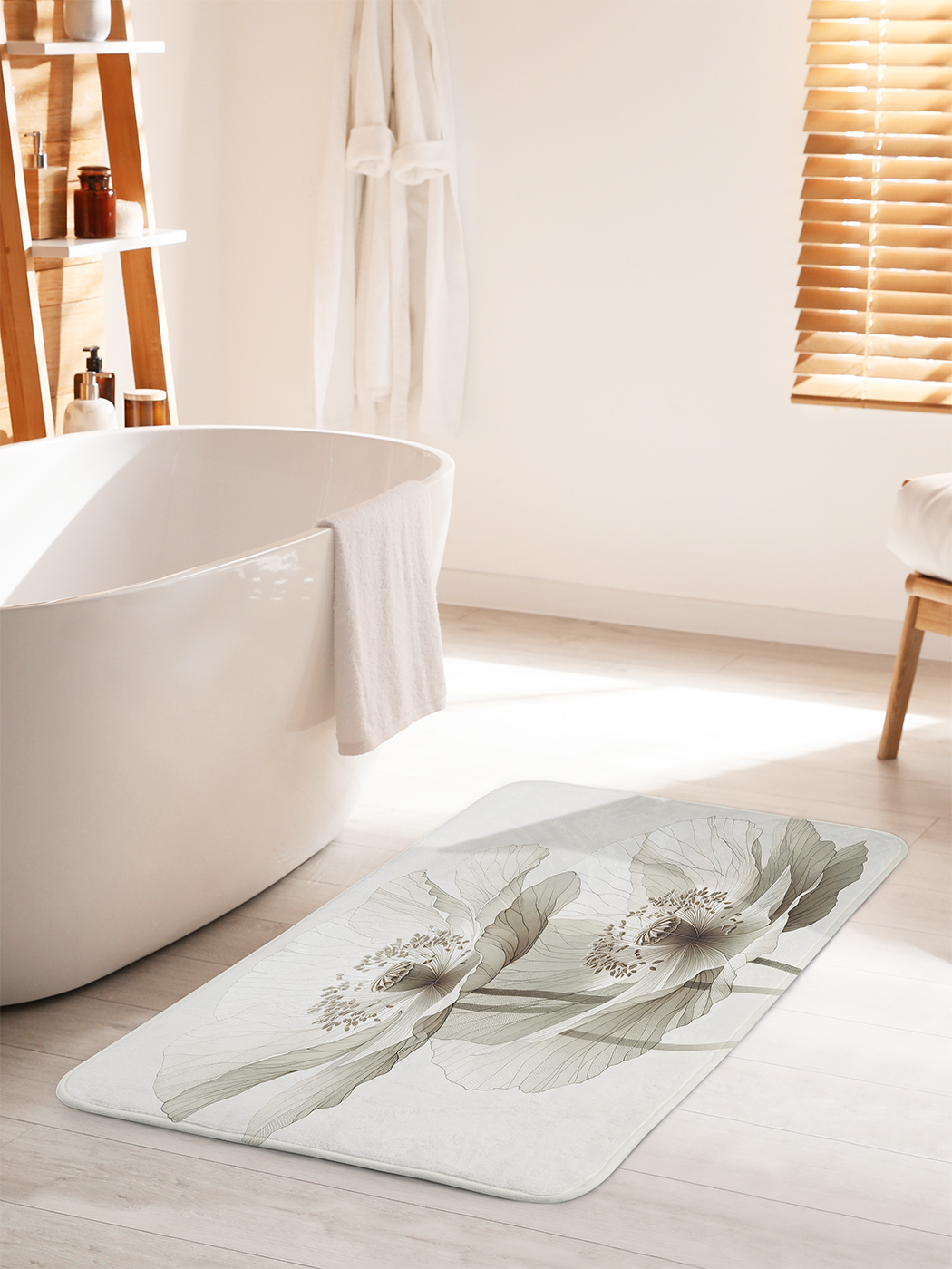 

Коврик для ванной туалета душа JoyArty "Живописные анемоны", bath_sd3055_60x100
