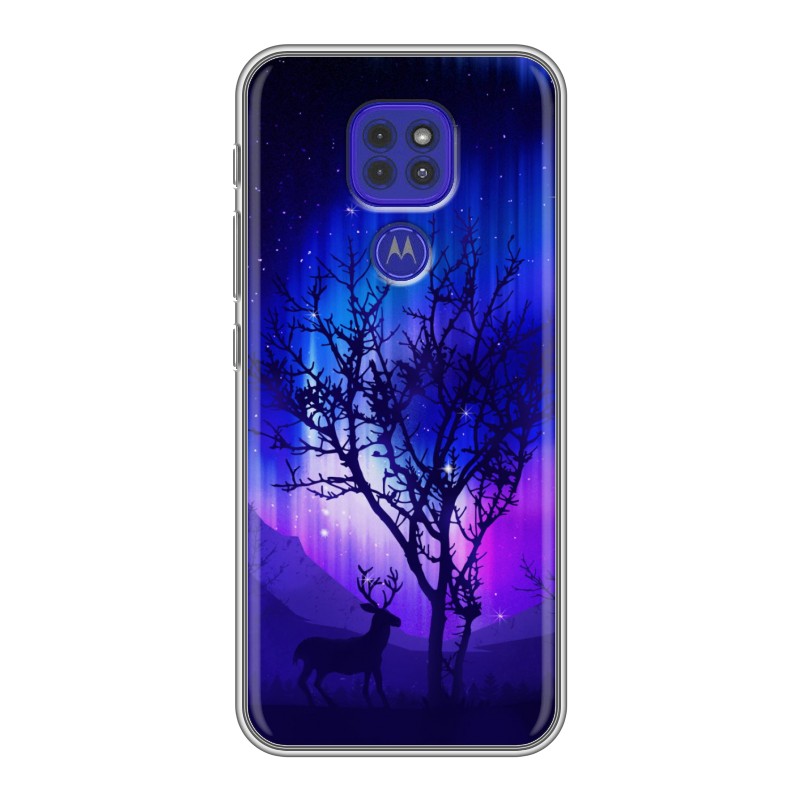 

Чехол для Motorola Moto E7 Plus с рисунком и защитой камеры, 76055