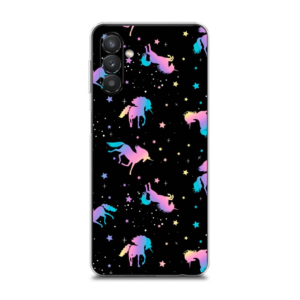 

Чехол на Samsung Galaxy A13 5G "Единороги градиент", Черный;розовый;голубой, 2104150-1