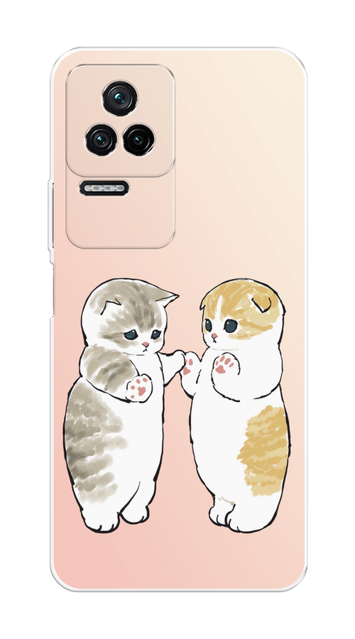 

Чехол на Poco F4/Redmi K40S "Пухлые котики", Розовый;бежевый;серый, 314650-1
