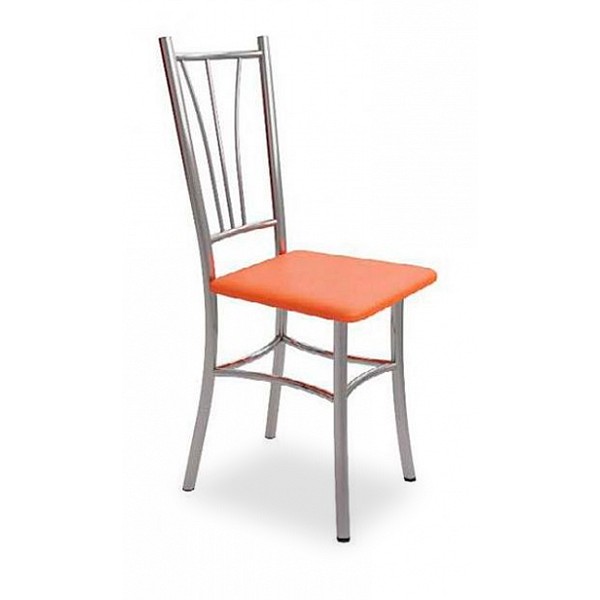 Стул SV-Мебель Классик 5, оранжевый/хром