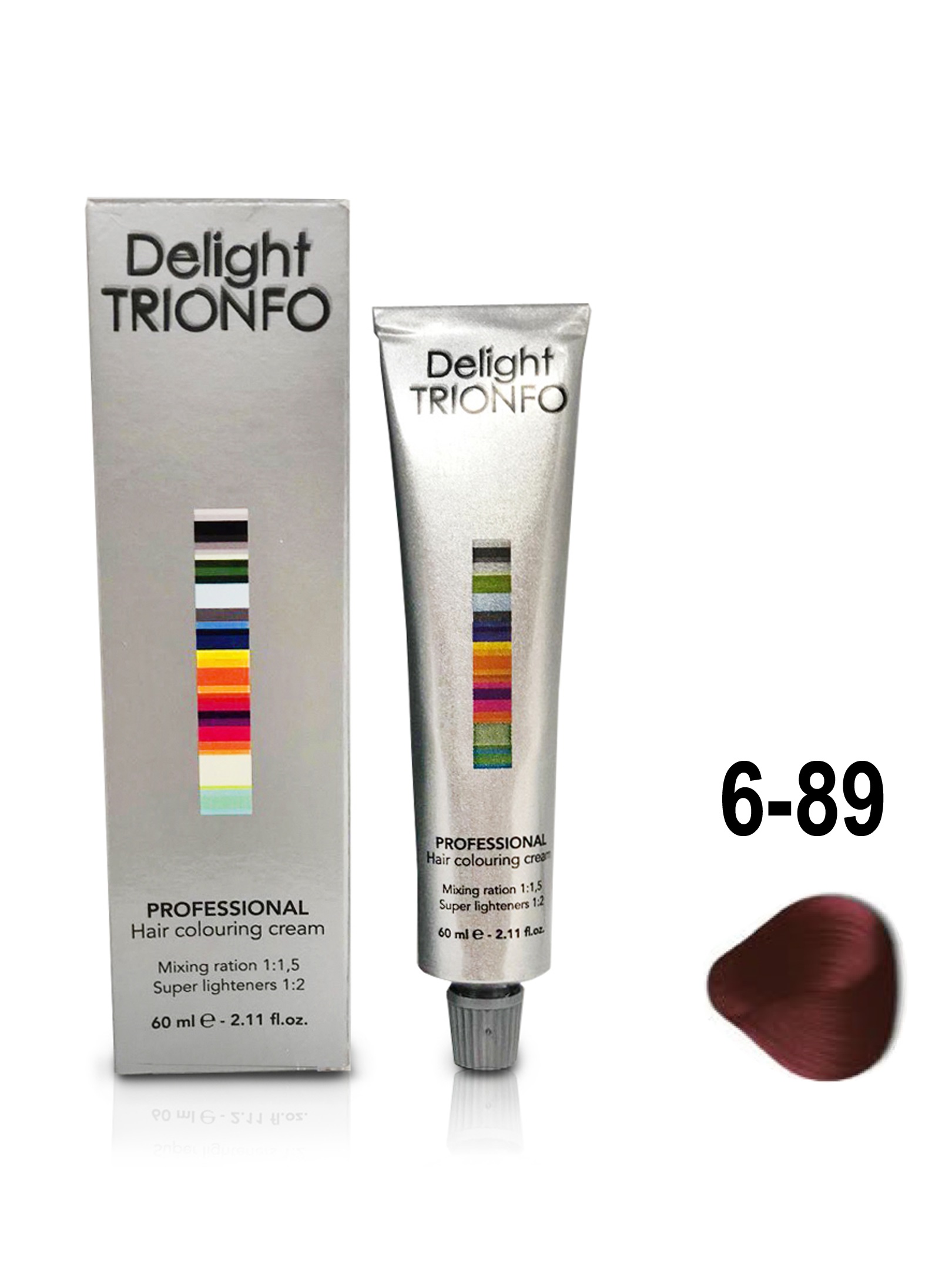 Краска для волос Constant Delight Trionfo 6-89 Темный русый красный фиолетовый 60 мл краска для волос kapous hyaluronic acid 6 2 темный блондин фиолетовый