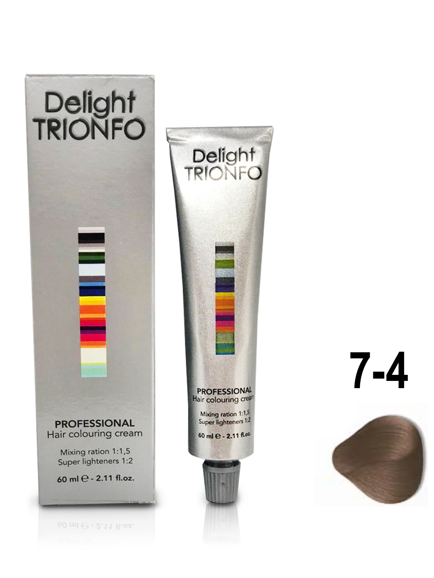 Краска для волос Constant Delight Trionfo 7-4 Средний русый бежевый 60 мл краска для волос schwarzkopf 7 450 средний русый бежевый золотистый 60 мл