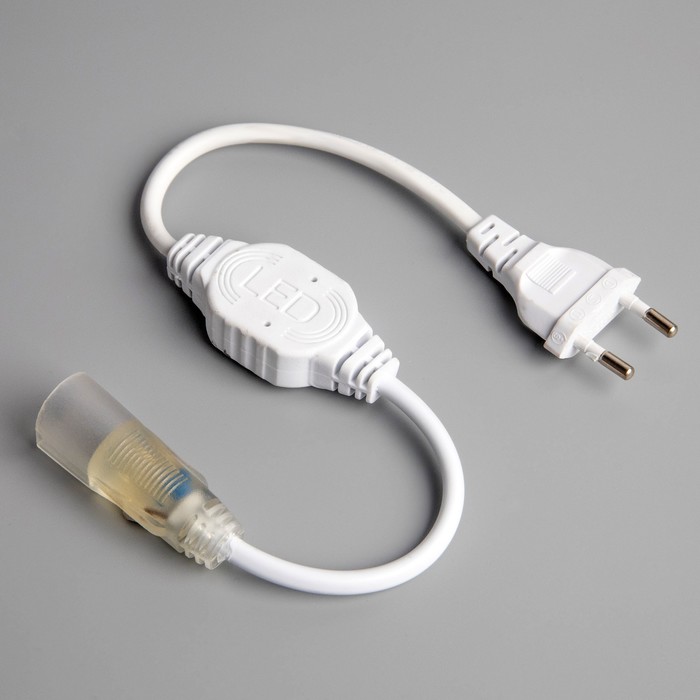 

Шнур питания Luazon Lighting для гибкого неона 16x16 мм, до 50 метров, 220 В