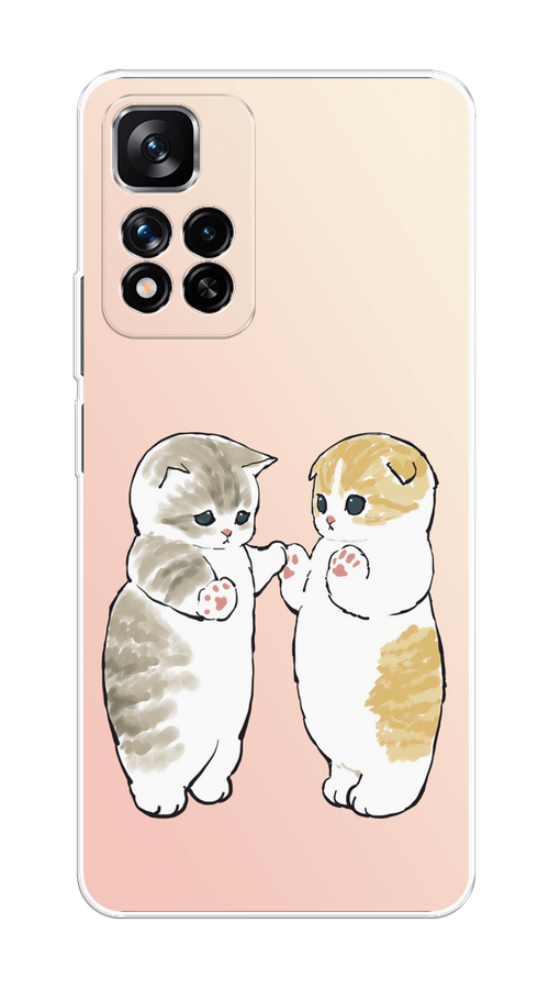 

Чехол на Xiaomi Redmi Note 11 Pro Plus 5G "Пухлые котики", Розовый;бежевый;серый, 312150-1