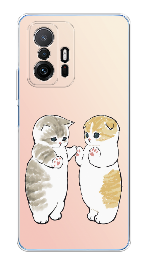 

Чехол на Xiaomi Mi 11T/11T Pro "Пухлые котики", Розовый;бежевый;серый, 311250-1