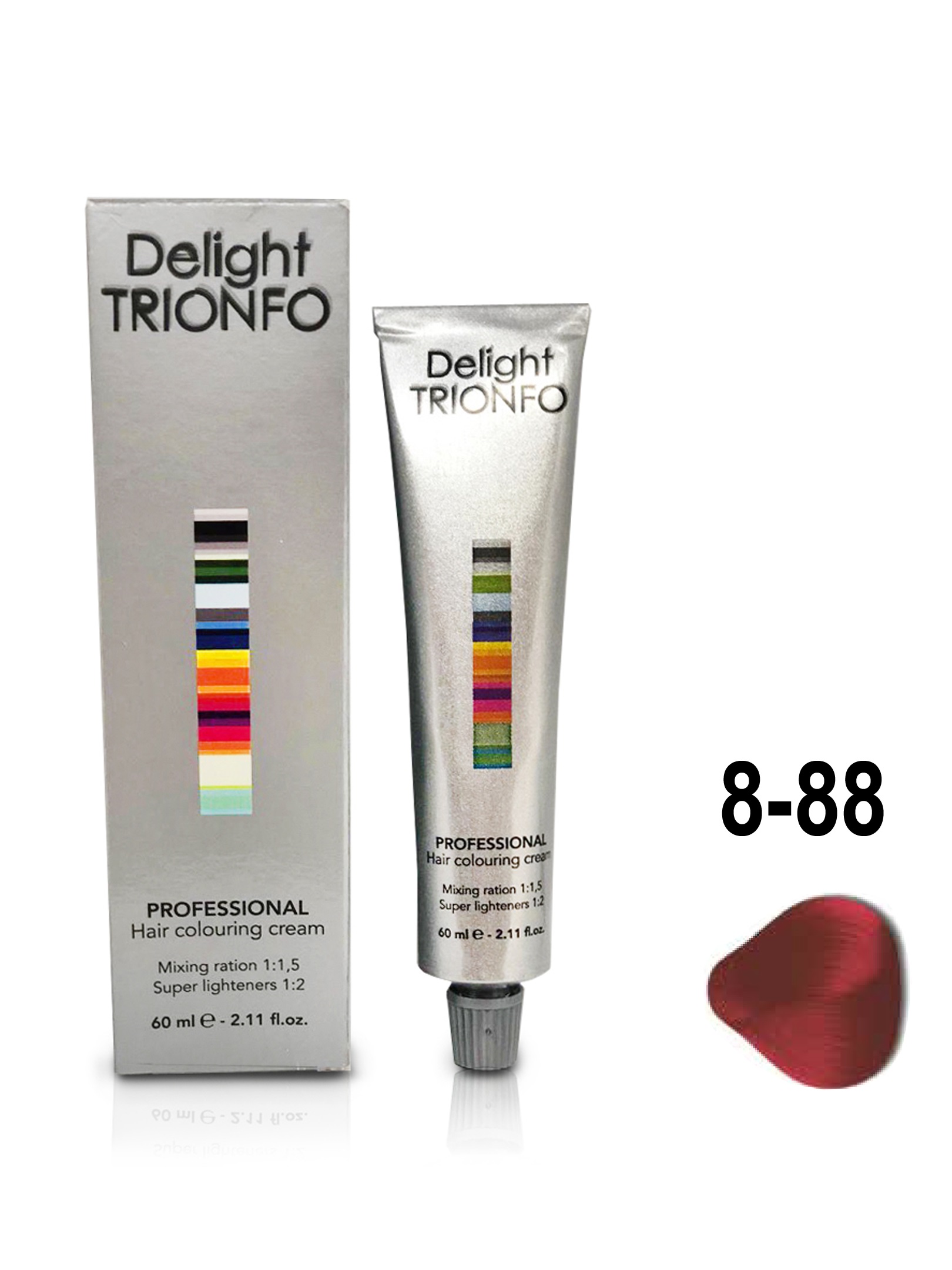 Краска для волос Constant Delight Trionfo 8-88 Светлый русый интенсивный красный 60 мл farmavita 4 77 краска для волос интенсивный коричневый кашемир life color plus 100 мл