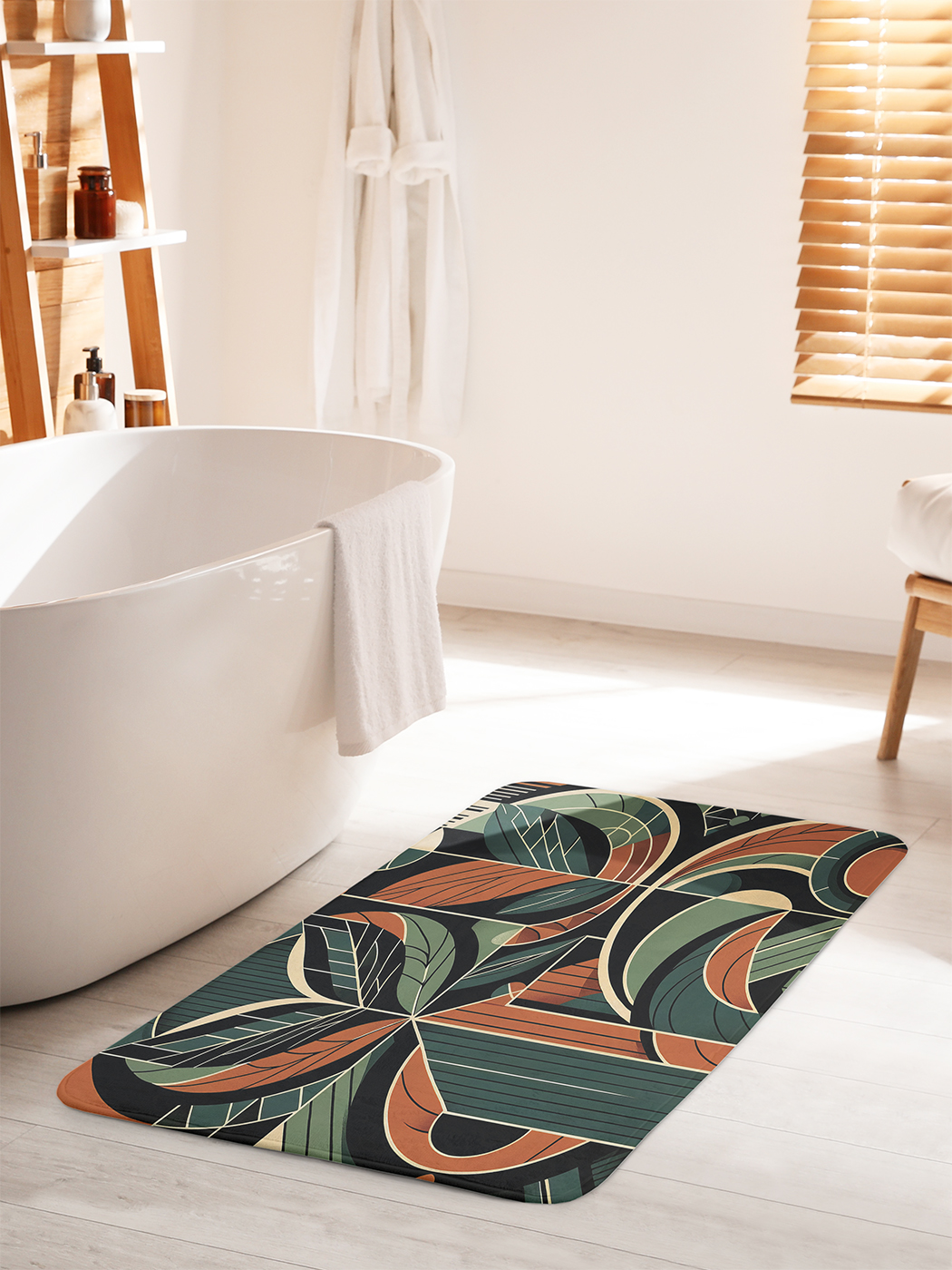 

Коврик для ванной туалета душа JoyArty "Отражение листвы", bath_sd3029_60x100