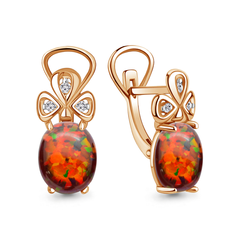 

Серьги из серебра с фианитом Aquamarine 4477287А_925_з, 4477287А_925_з