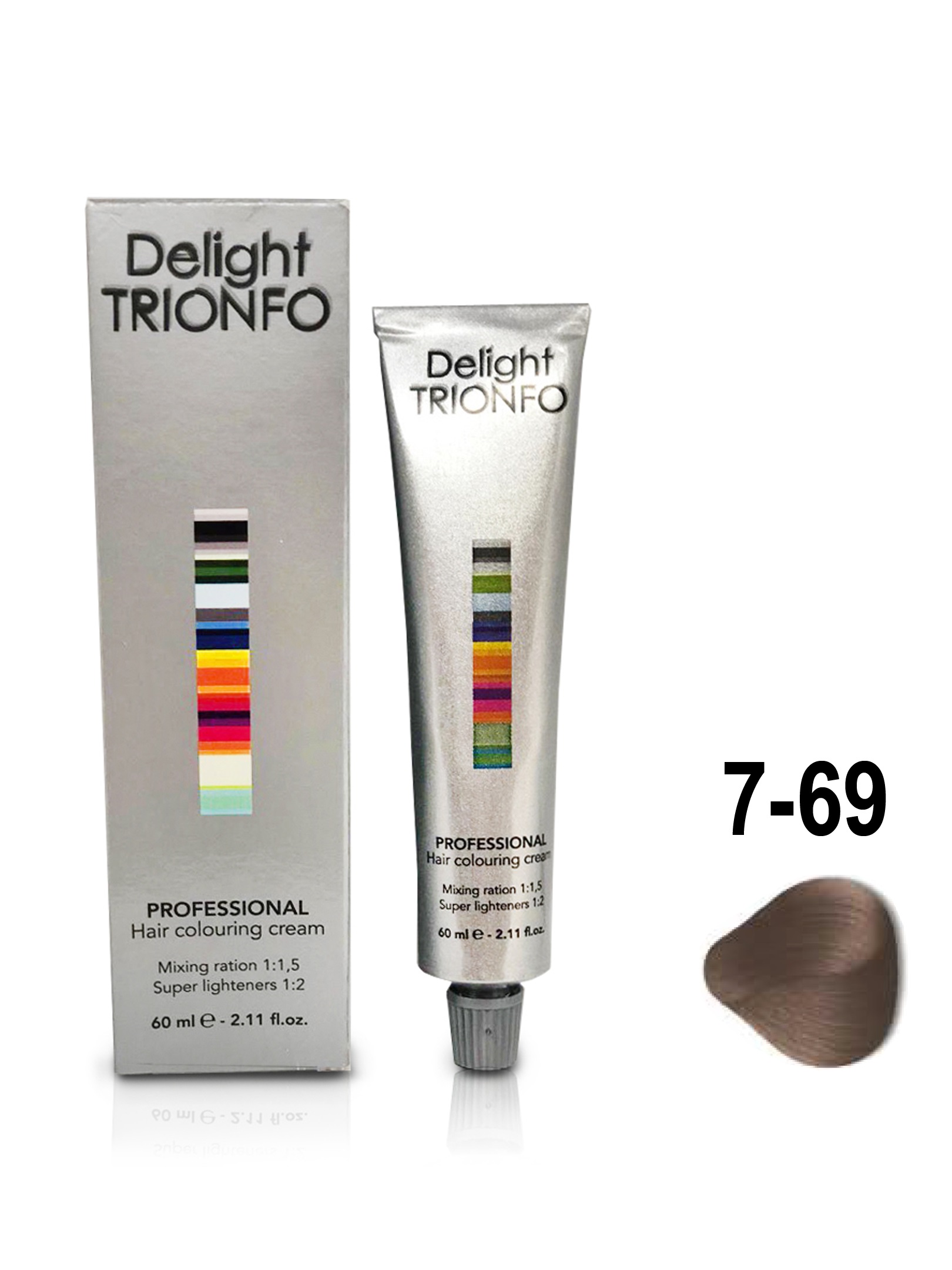 Краска для волос Constant Delight Trionfo 7-69 Средне-русый шоколадно-фиолетовый 60 мл краска для волос lebel materia v10 яркий блондин фиолетовый 80 мл