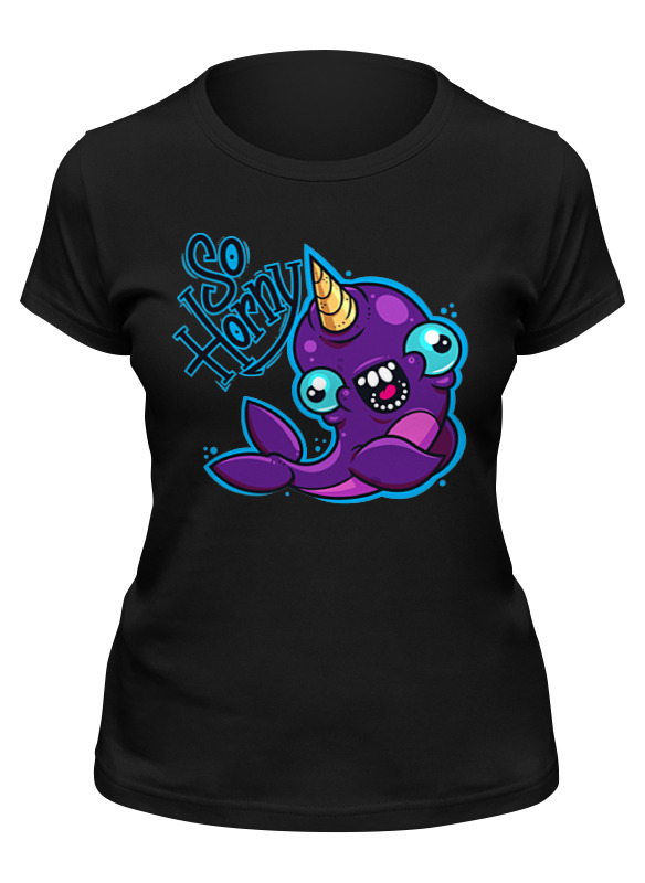 

Футболка женская Printio Единорог (unicorn) черная 2XL, Черный, Единорог (unicorn)