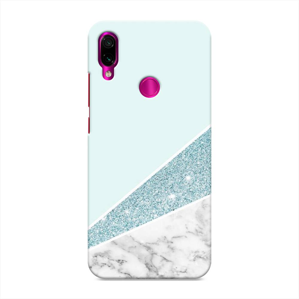 

Пластиковый чехол "Мрамор с голубыми блестками" на Xiaomi Redmi Note 7, 34720-2