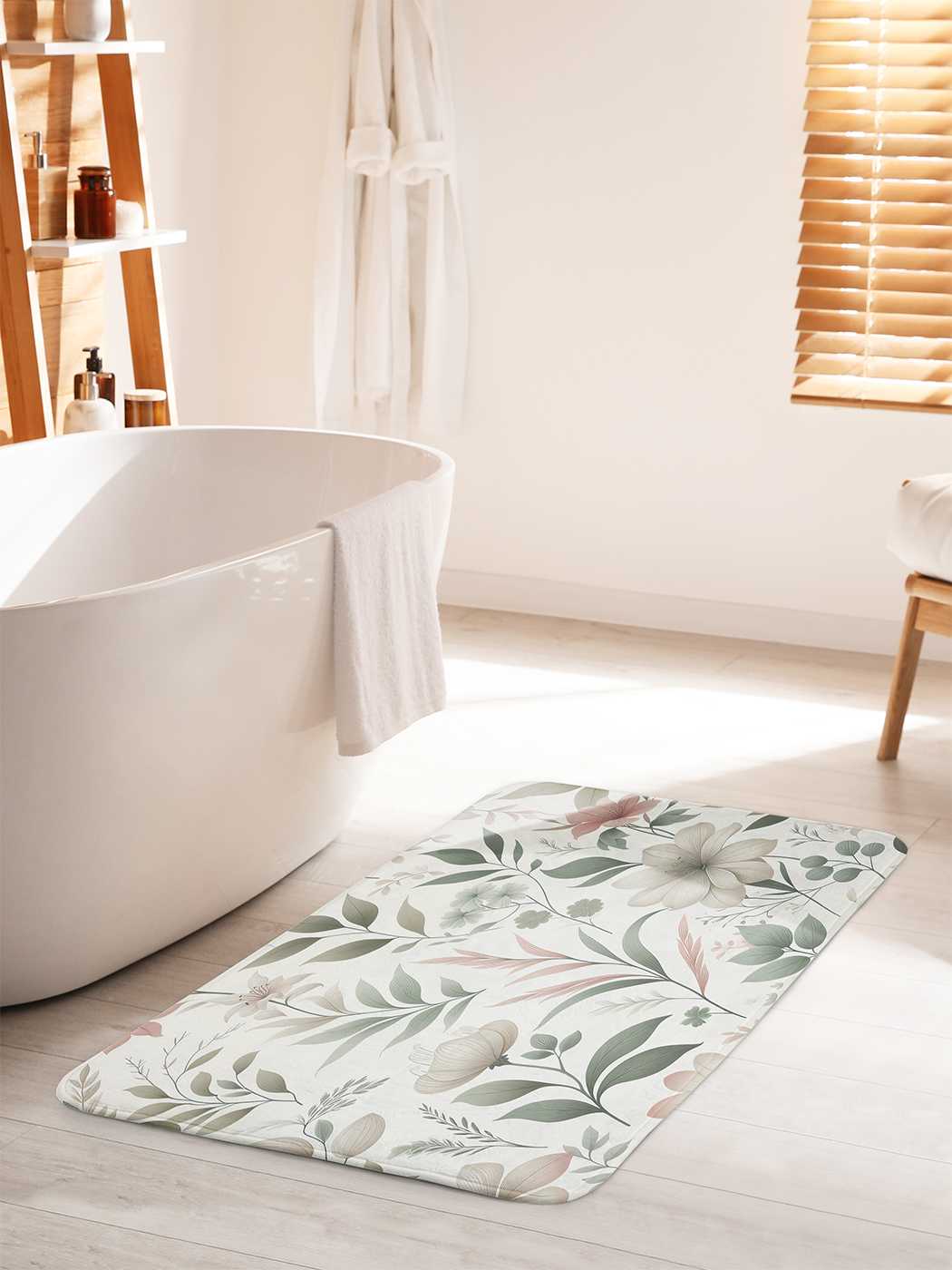 

Коврик для ванной туалета душа JoyArty "Порхающие цветы", bath_sd2999_60x100