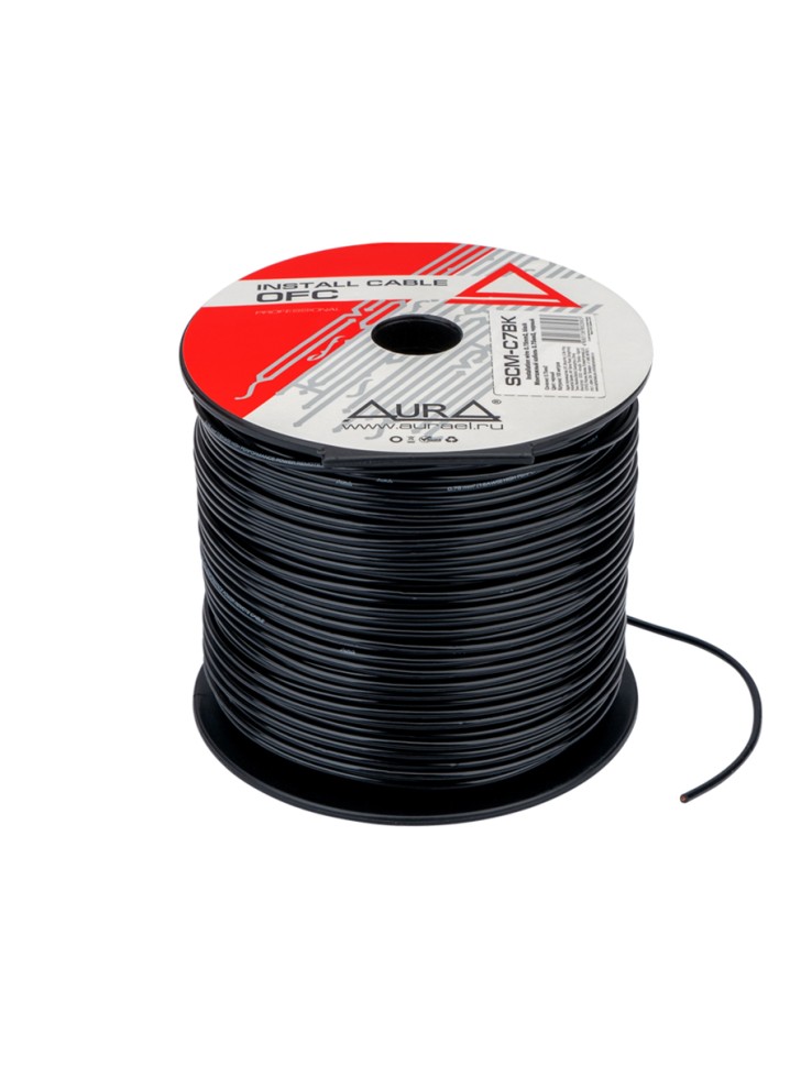 

Кабель автомобильный AuRa монтажный SCM-C7BK 1*0,75 мм2 (18AWG) 1м черный