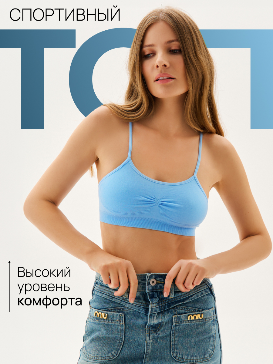 Топ женский Dinoel 1007 голубой L-XL 1352₽