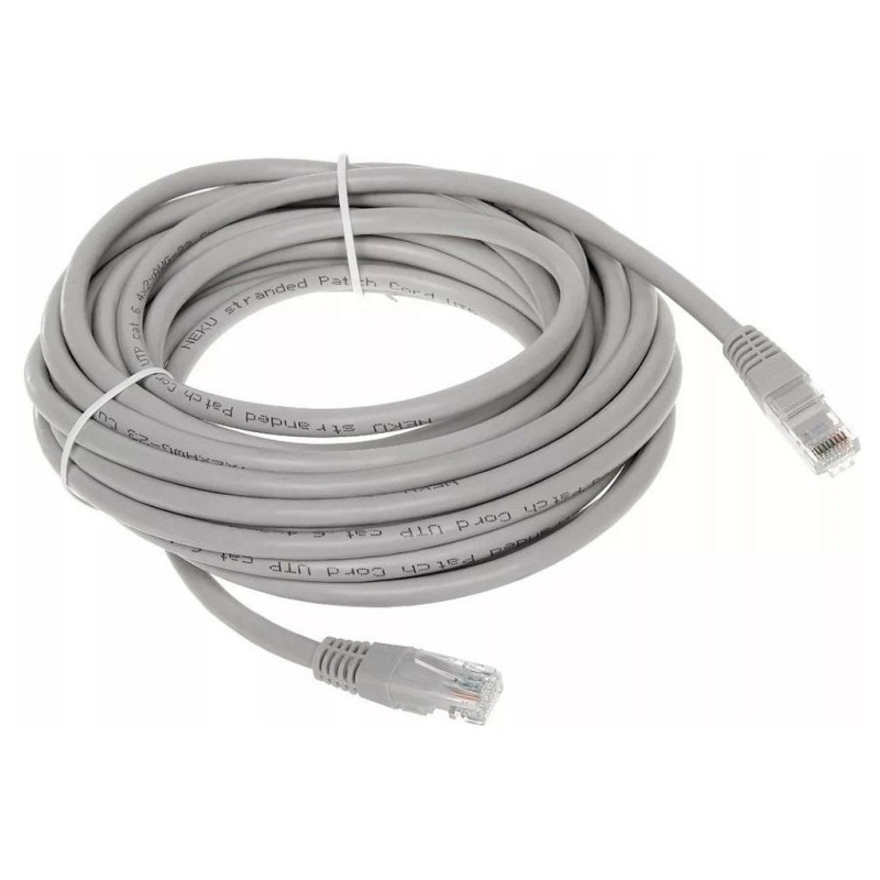

Патч-корд ExeGate RJ45 - RJ45 вилка-вилка 10м (EX282001RUS) серый