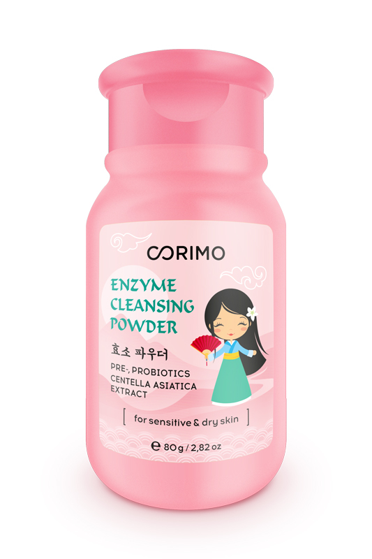 Энзимная пудра Corimo для умывания чувствительной и сухой кожи лица 80г masil шампунь для глубокого очищения кожи головы probiotics scalp scaling shampoo 150 мл