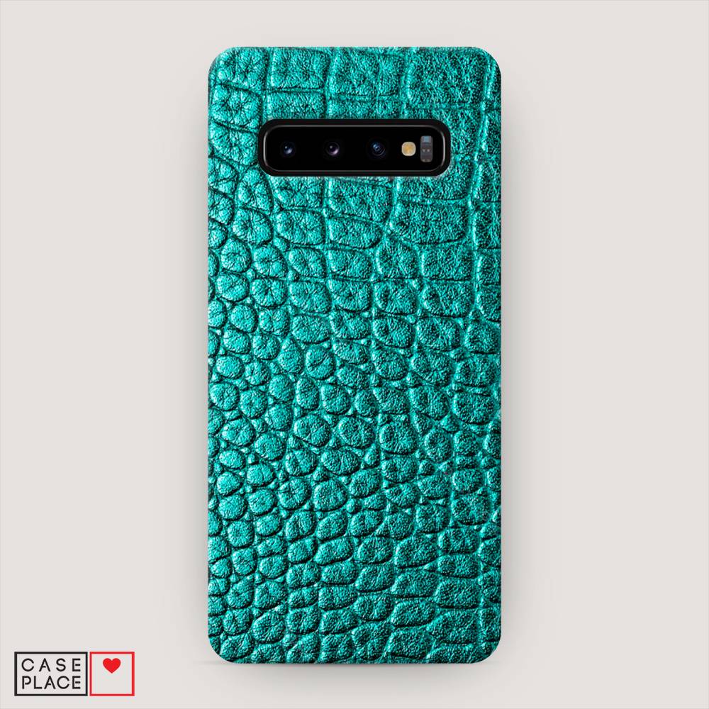 

Пластиковый чехол "Бирюзовая змея" на Samsung Galaxy S10, 27020-2