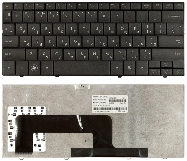 Клавиатура Vbparts для ноутбука HP HP Mini 700, 1000, 1100