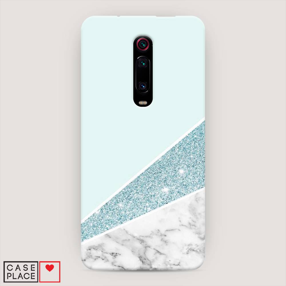 

Пластиковый чехол "Мрамор с голубыми блестками" на Xiaomi Redmi K20, 35520-2