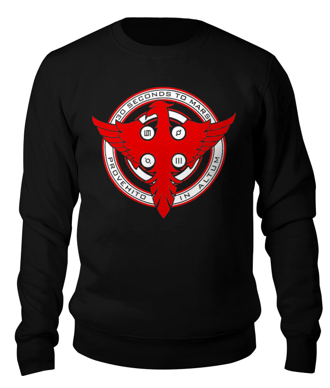 

Свитшот унисекс Printio 30 seconds to mars черный 2XL, 30 seconds to mars