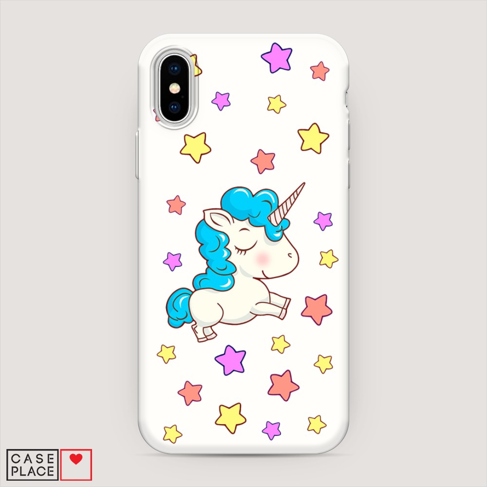 

Матовый силиконовый чехол "Звездный единорог" на Apple iPhone X (10), 11057-1