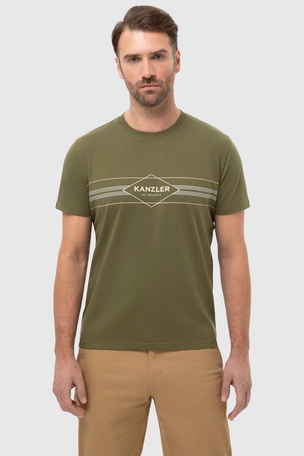 

Футболка мужская Kanzler 4S-788SL-0620-34 хаки S, 4S-788SL-0620-34