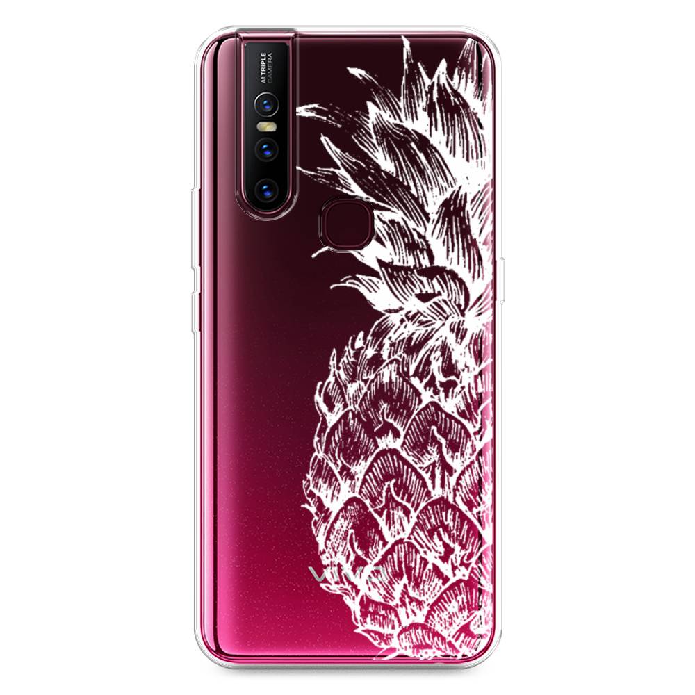 

Чехол Awog на Vivo V15 "Ананас графика белая", Разноцветный, 261050-10