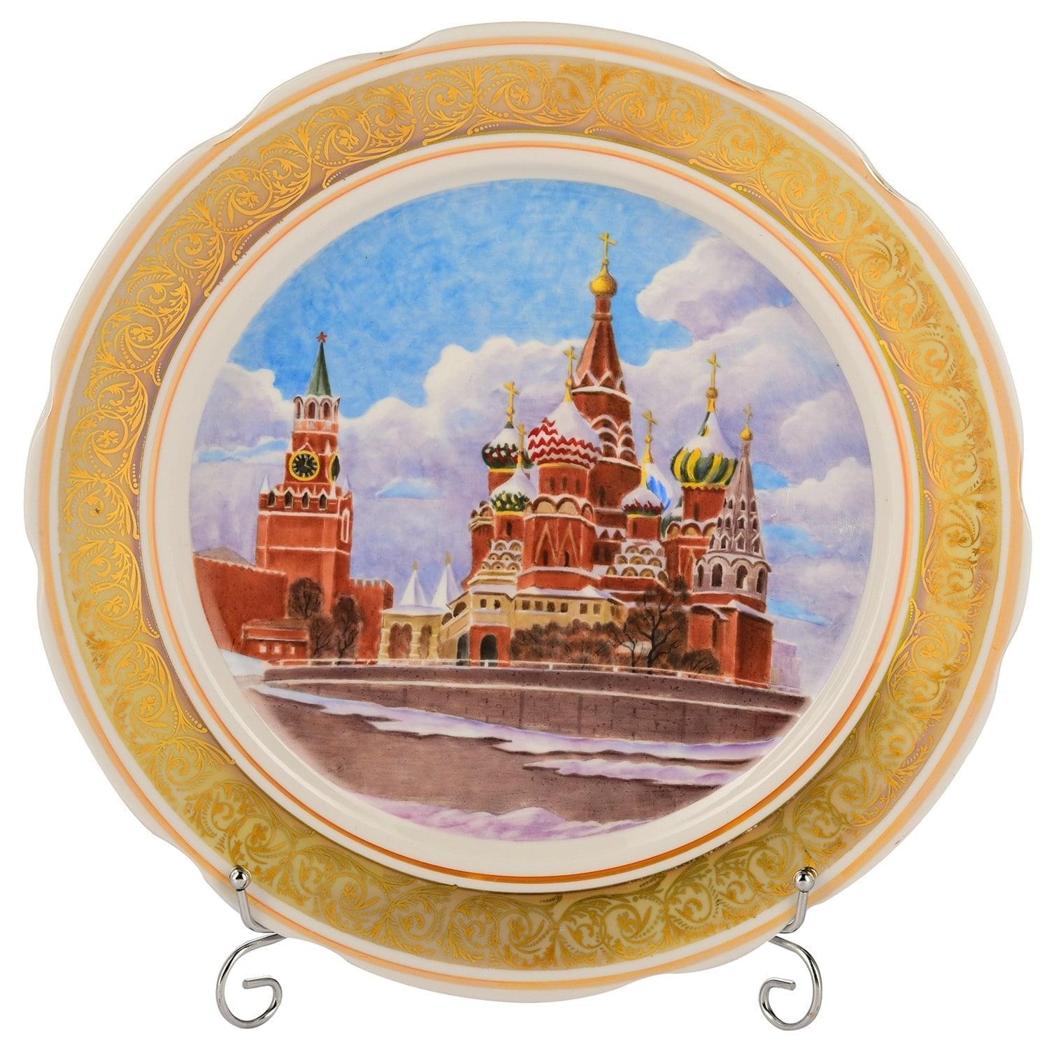 

Сувенирная тарелка "Храм Василия Блаженного". 36 см.