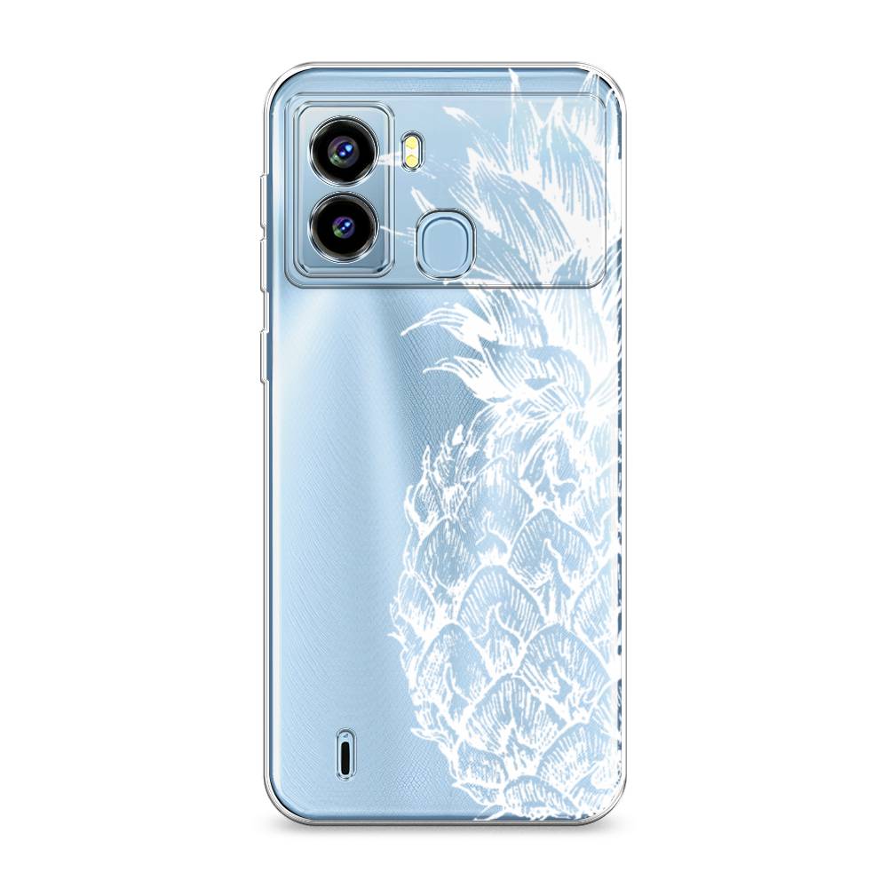 

Чехол Awog на Tecno Pop 6 "Ананас графика белая", Разноцветный, 302050-10