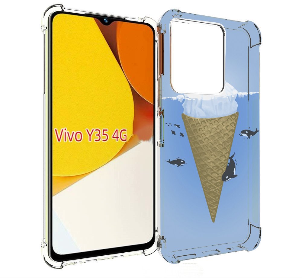 

Чехол MyPads мороженное-у-косаток для Vivo Y35 4G 2022 / Vivo Y22, Прозрачный, Tocco