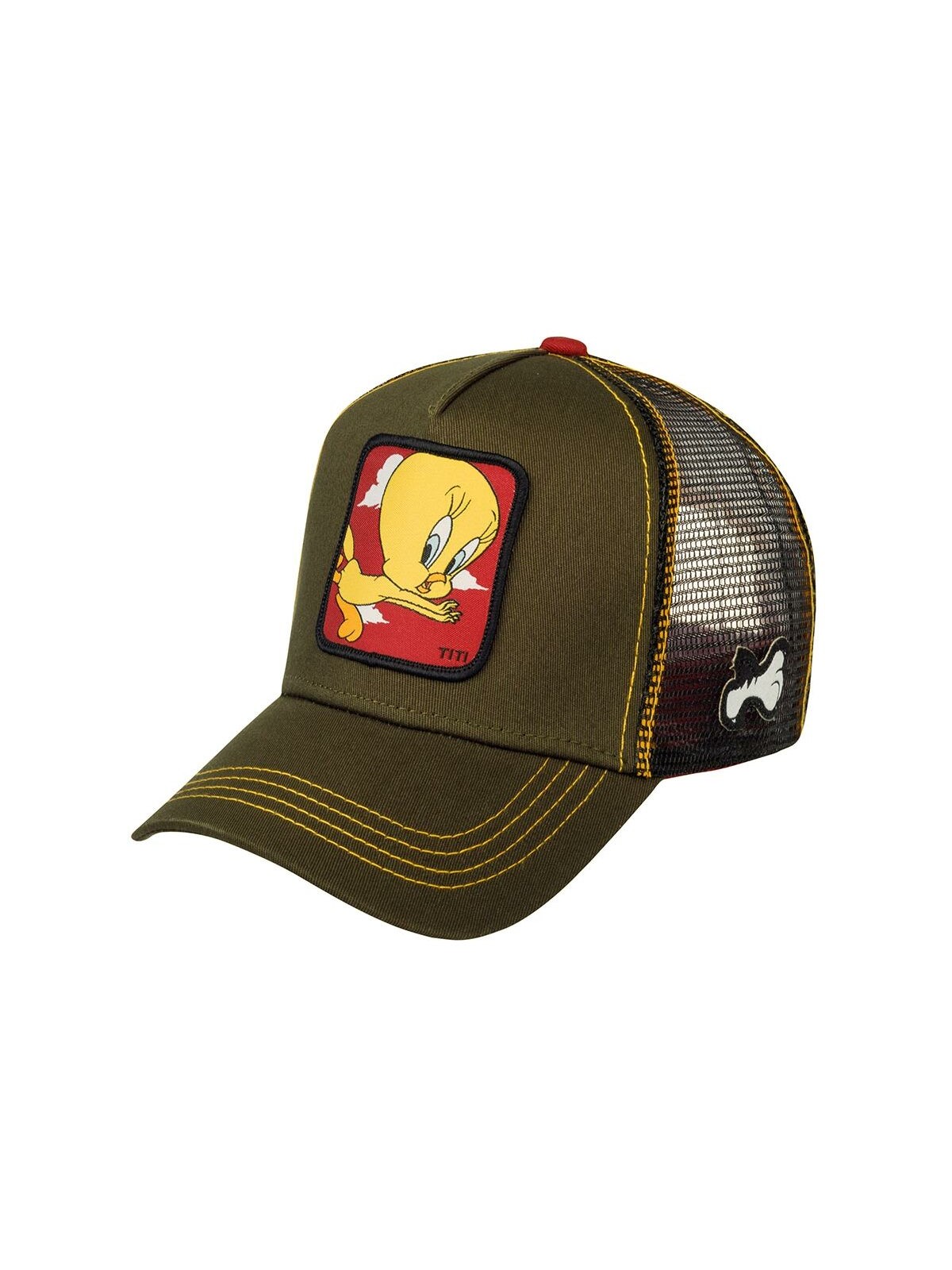 Бейсболка женская CAPSLAB Looney Tunes Tweety Pie зеленая, one size Россия хаки