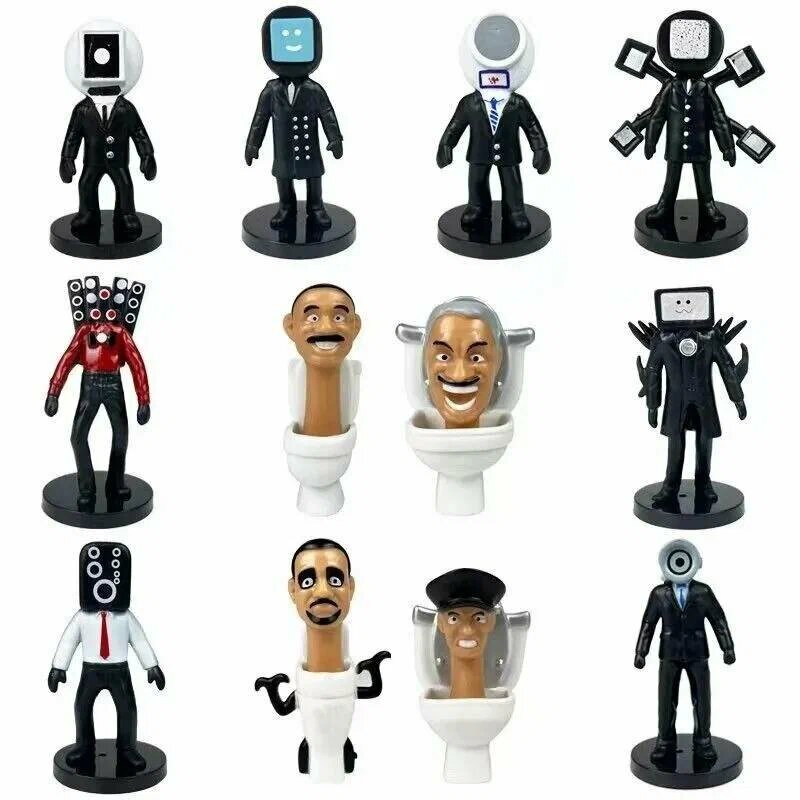 

Мега набор бокс из 12 Экшн-фигурок skibidi toilet. Скибиди Туалет., Г-5-1060