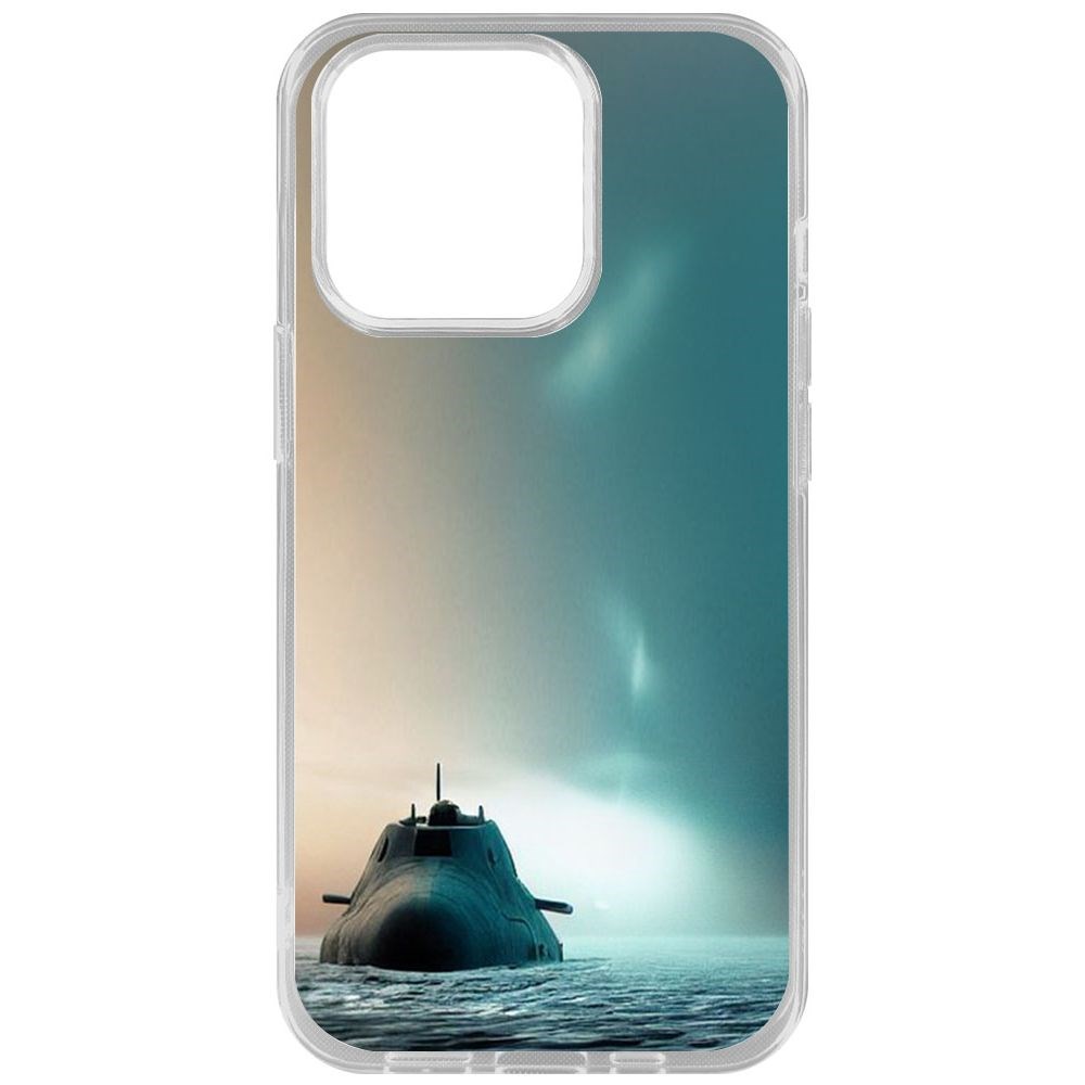 

Чехол-накладка Krutoff Clear Case Подлодка для iPhone 14 Pro, Прозрачный