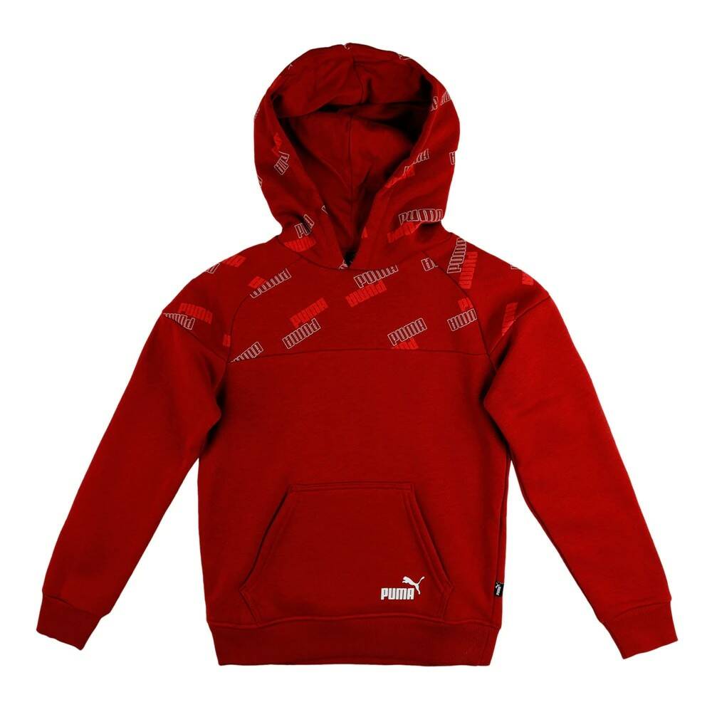 фото Худи детское puma power aop hoodie fl b 58930522 цв.красный р.152