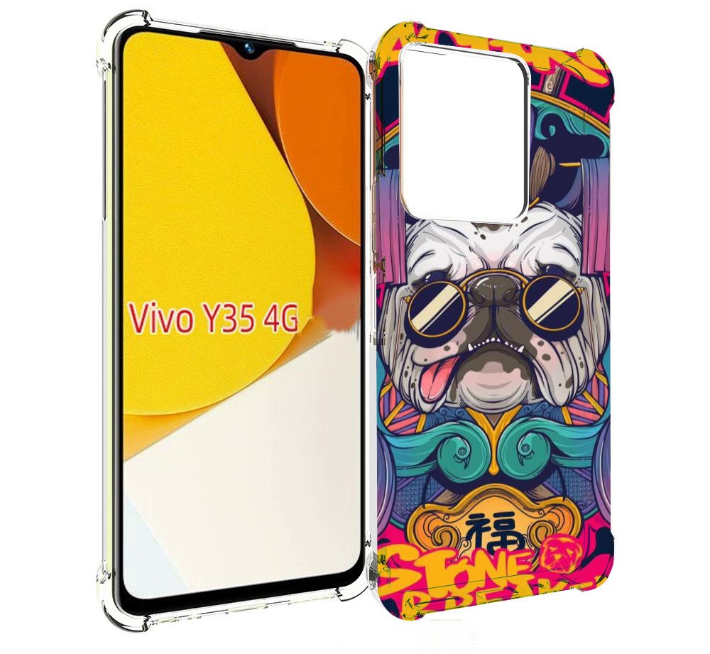 

Чехол MyPads мопс агро яркая для Vivo Y35 4G 2022 / Vivo Y22, Прозрачный, Tocco
