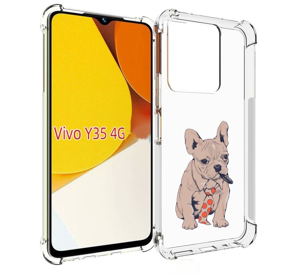 

Чехол MyPads бульдог с сигарой для Vivo Y35 4G 2022 / Vivo Y22, Прозрачный, Tocco