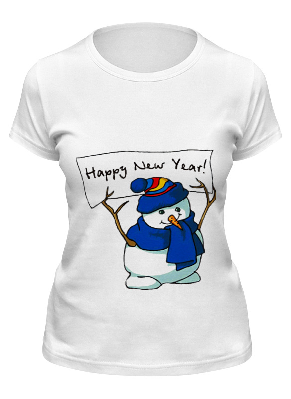 

Футболка женская Printio Happy new year! bag белая S, Белый, Happy new year! bag