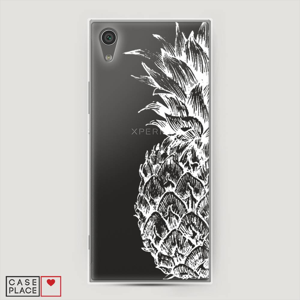 фото Силиконовый чехол "ананас графика белая" на sony xperia l1 awog