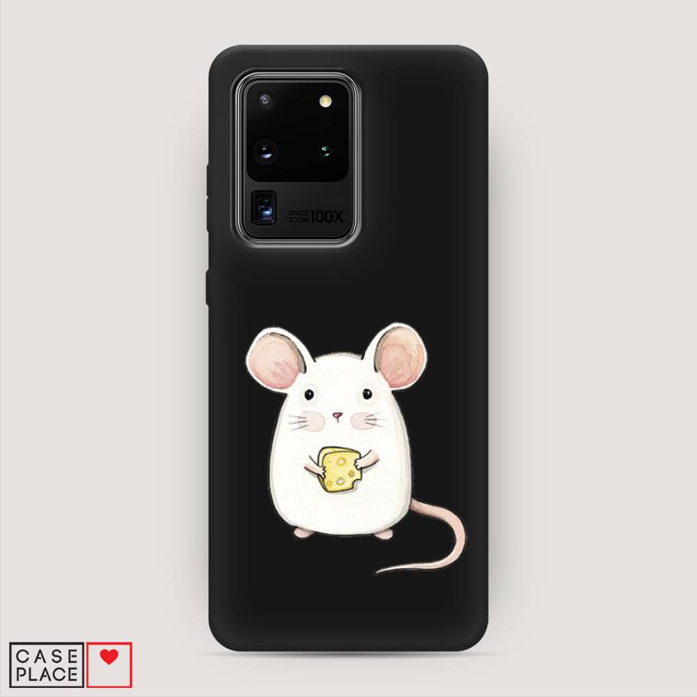 фото Матовый силиконовый чехол "мышка" на samsung galaxy s20 ultra awog