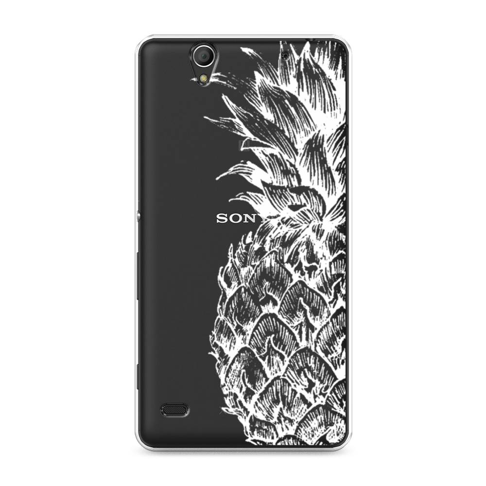 

Чехол Awog на Sony Xperia C4 "Ананас графика белая", Разноцветный, 52650-10