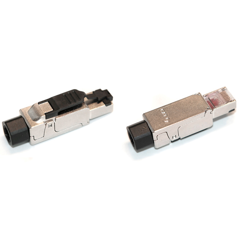 

Коннектор Hyperline RJ45 вилка м (PLUF-8P8C-S-C6A-SH) серебристый