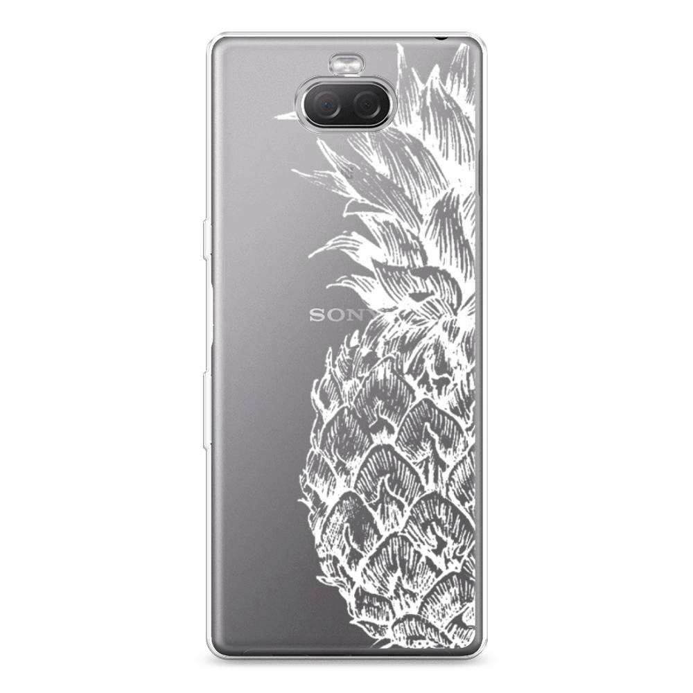 

Силиконовый чехол "Ананас графика белая" на Sony Xperia 10 Plus, 54150-10