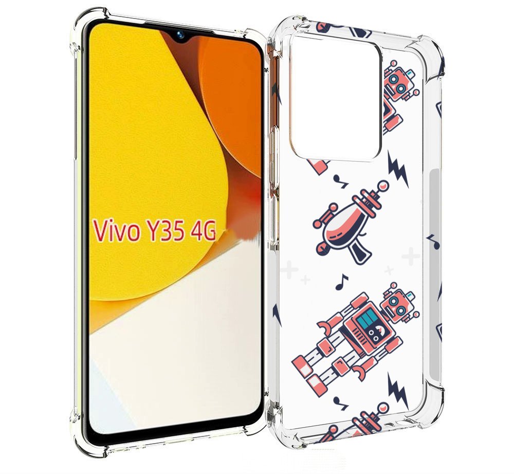 

Чехол MyPads мини-роботы для Vivo Y35 4G 2022 / Vivo Y22, Прозрачный, Tocco