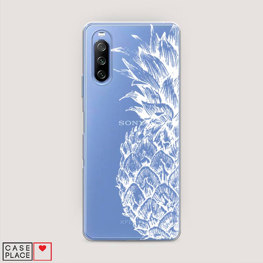 

Чехол Awog на Sony Xperia 10 III "Ананас графика белая", Разноцветный, 54950-10
