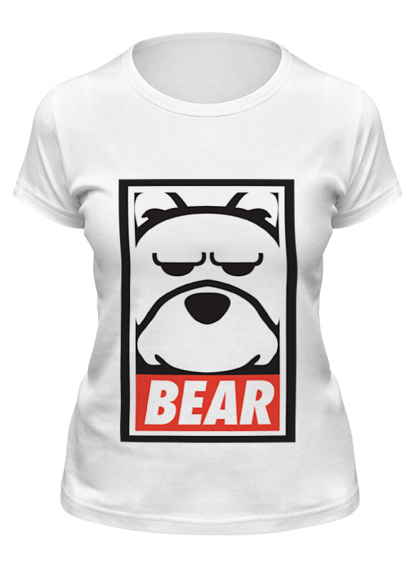 

Худи мужское Printio Мишка (bear, obey) белое S, Белый, Мишка (bear, obey)